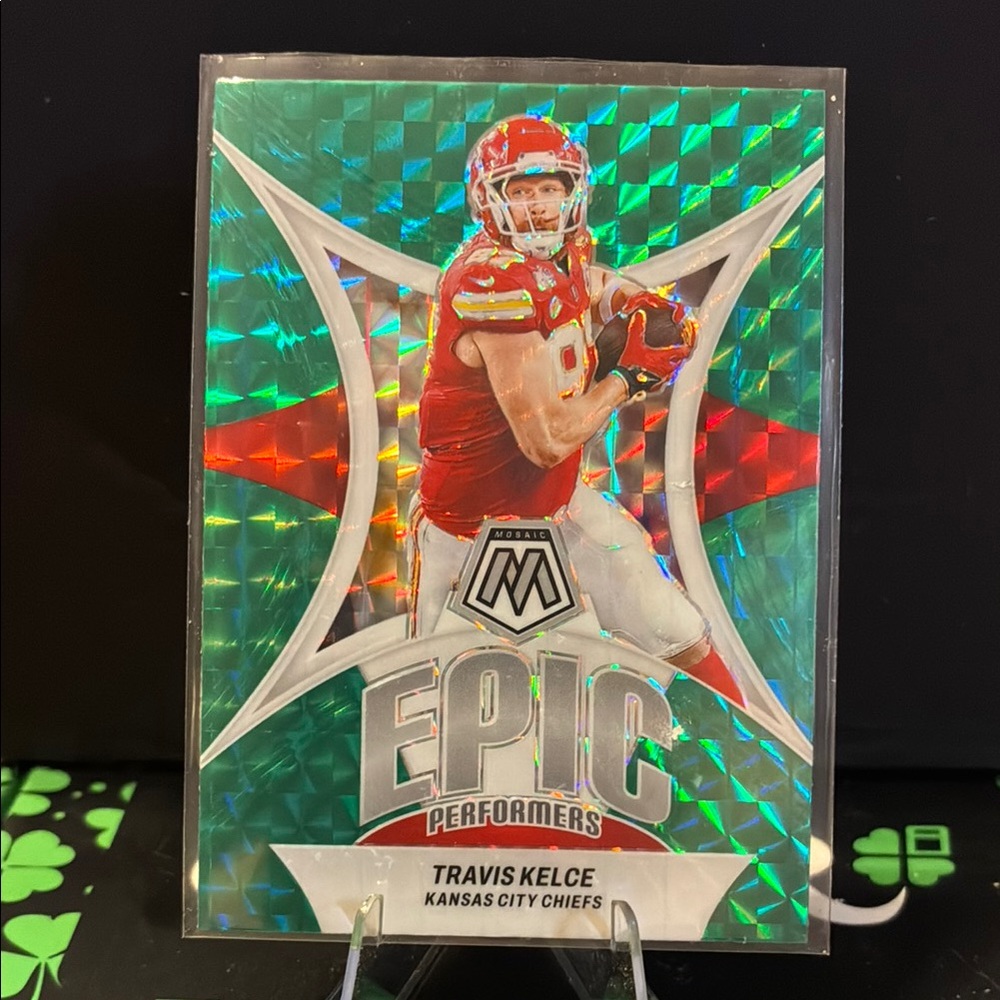 Panini Travis Kelce Epic Performers Trading Card - Red and Green